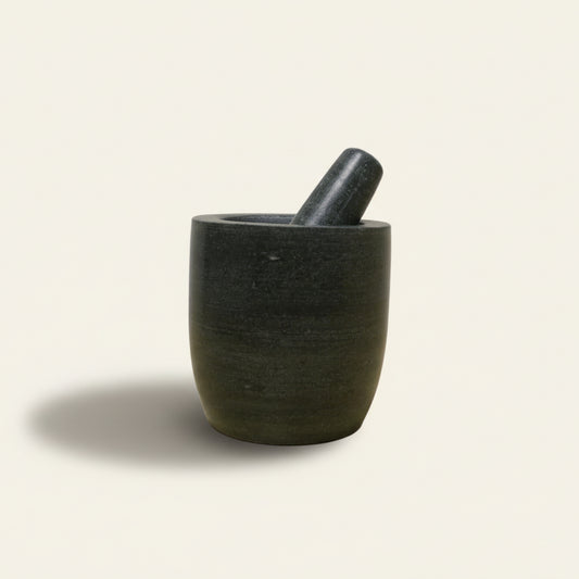 Vijzel met stamper - lichtgrijs graniet (ø 14,5 cm)