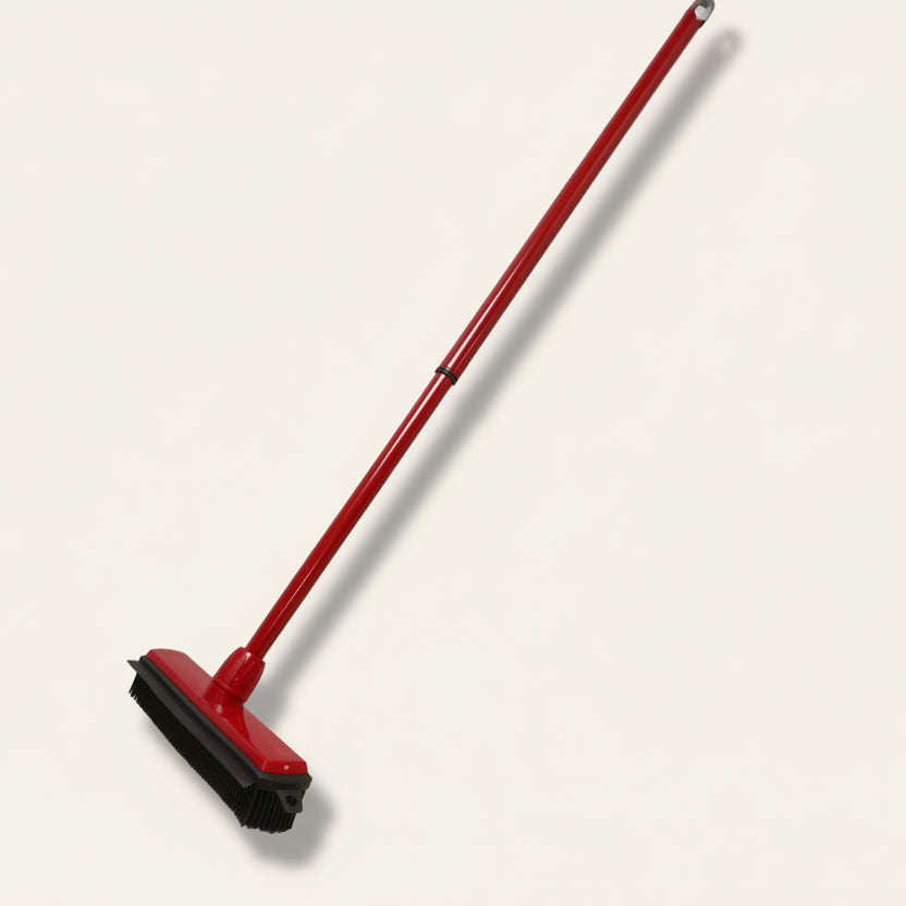 Rubberen bezem met wisserlip en telescoopsteel - 30 cm