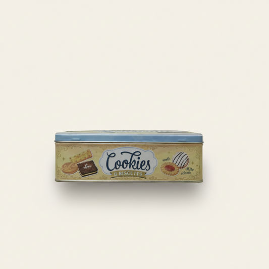 Bewaarblik plat - 'cookies & biscuit' (luchtdicht)