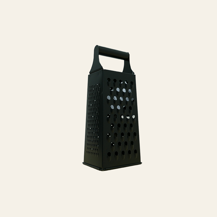 Blokrasp 4-zijdig - RVS Zwart - 23 cm