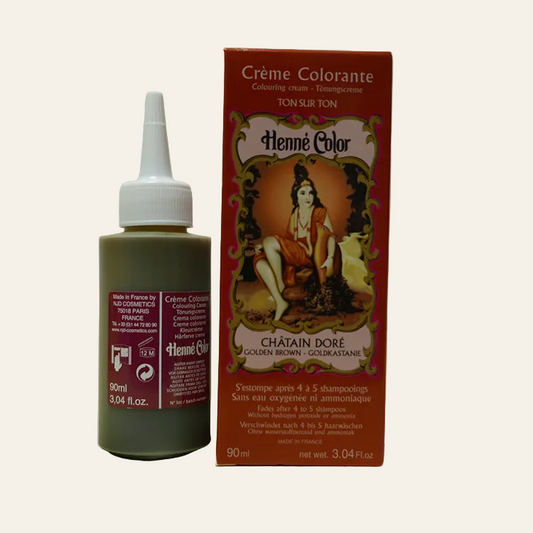 Henna crème colorante goudkastanje (châtain doré) - 90ml