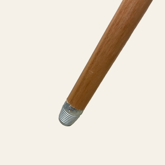 Luxe gelakte houten steel met schroefdraad