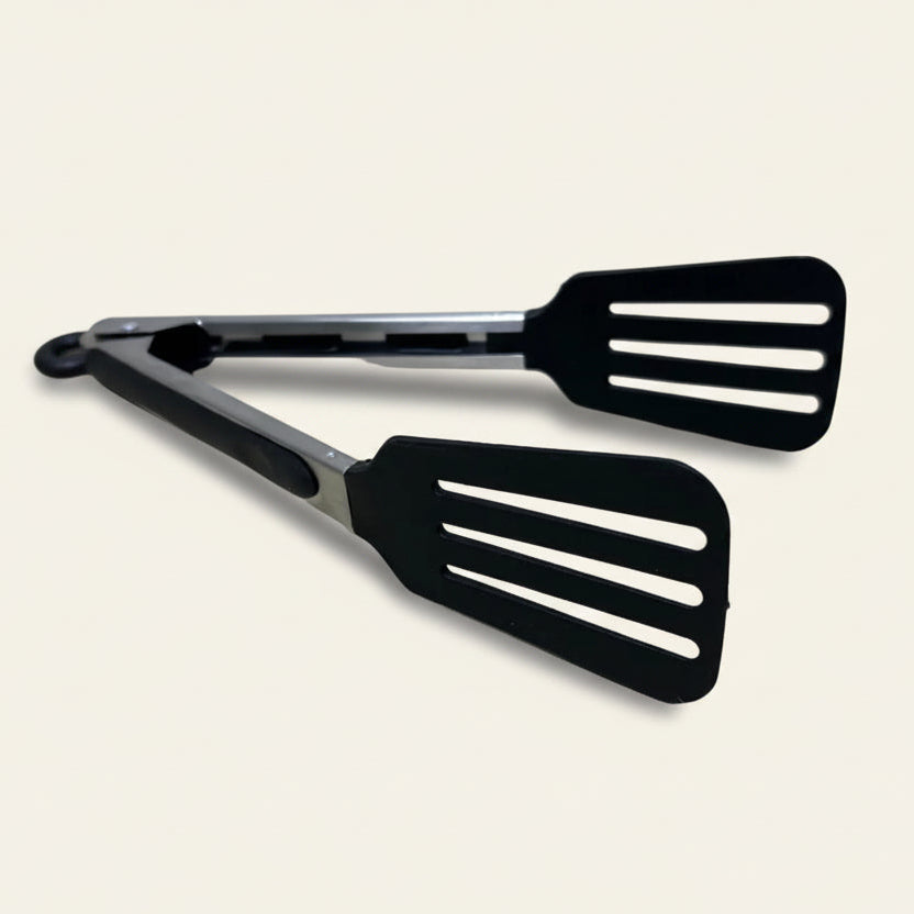 Serveertang met brede spatel