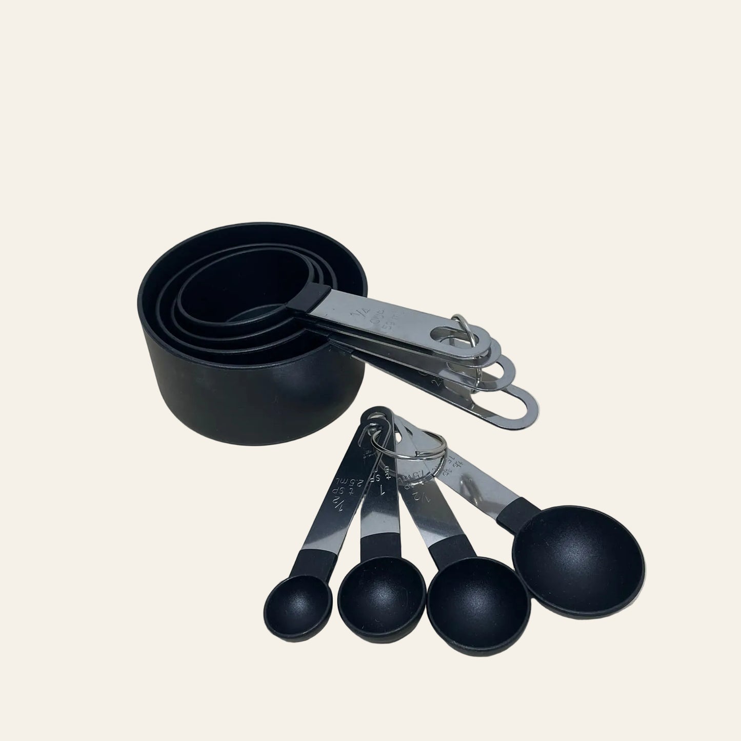 Maatbeker & Lepeltjes set - 8-delig (2 sets)