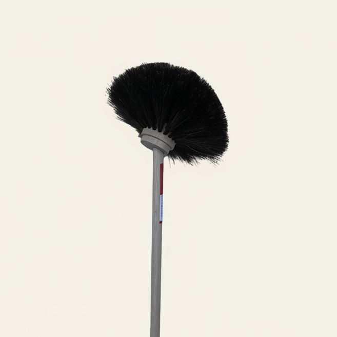Lange plumeau zwart paardenhaar - 80 cm