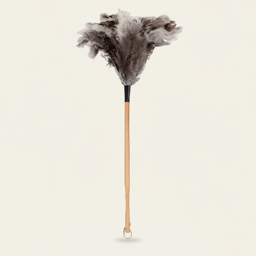 Luxe struisvogel plumeau - zware steel (110 cm)