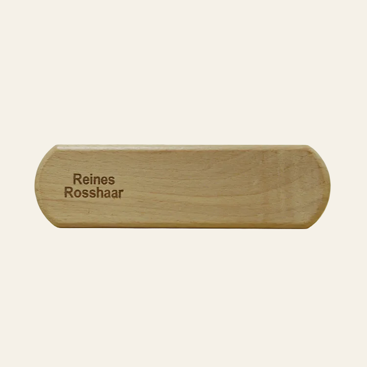 Schoen uitpoetsborstel - blond paardenhaar (17 cm)