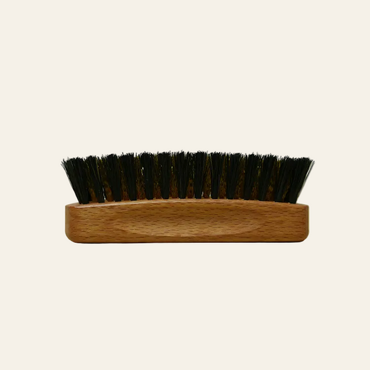 Suedeborstel messing groot - (12 cm)