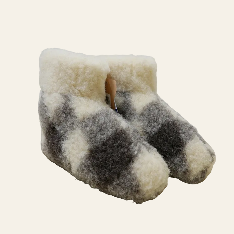 Woolwarmers wollen slof dolly geblokt