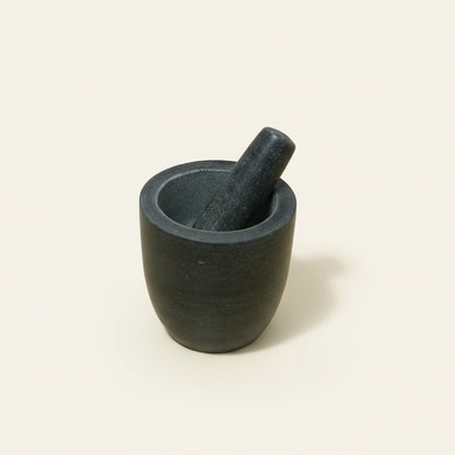 Vijzel met stamper - lichtgrijs graniet (ø 14,5 cm)