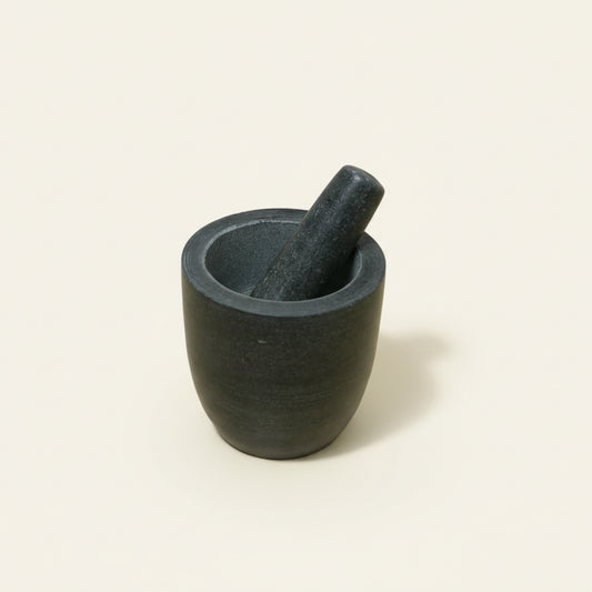 Vijzel met stamper - lichtgrijs graniet (ø 14,5 cm)