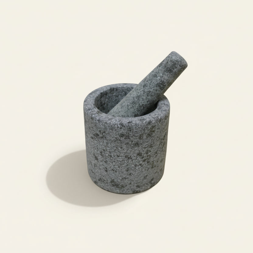 Vijzel met stamper - graniet (zwaar model)