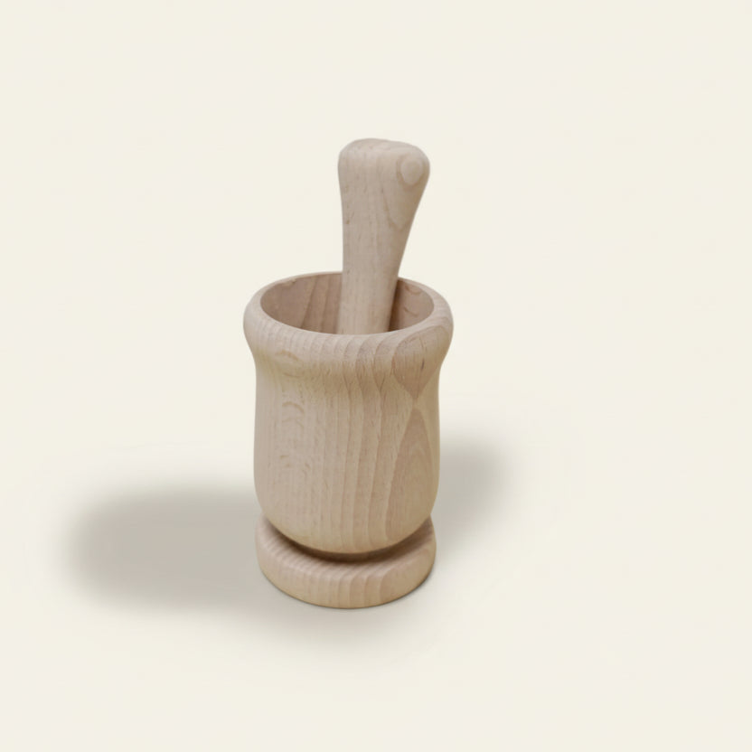 Vijzel met stamper - Beukenhout (Ø 15 cm)