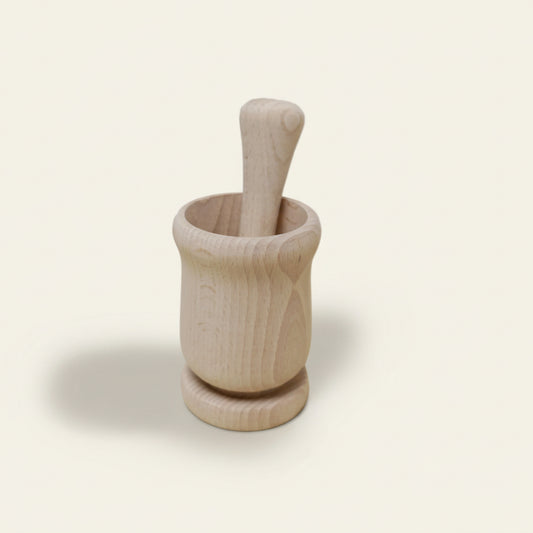 Vijzel met stamper - Beukenhout (Ø 15 cm)