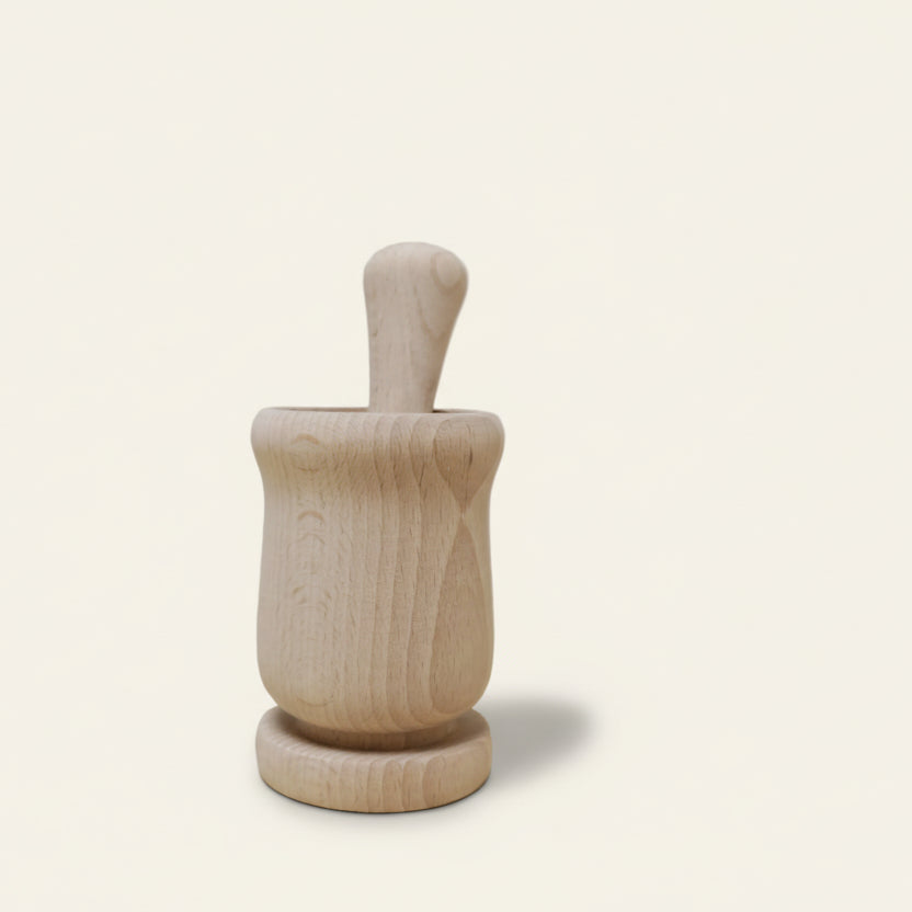 Vijzel met stamper - Beukenhout (Ø 15 cm)