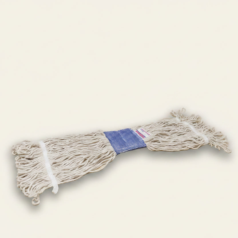 Moppen mopres met blauwe schuurband bovenop 400 met band