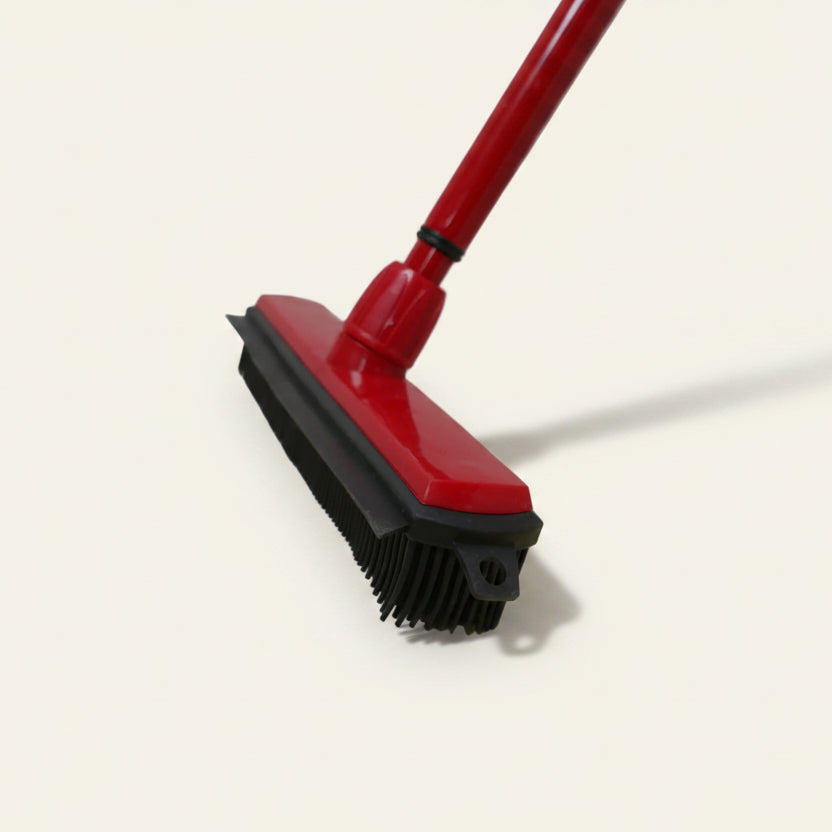 Rubberen bezem met wisserlip en telescoopsteel - 30 cm