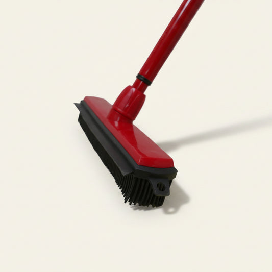 Rubberen bezem met wisserlip en telescoopsteel - 30 cm