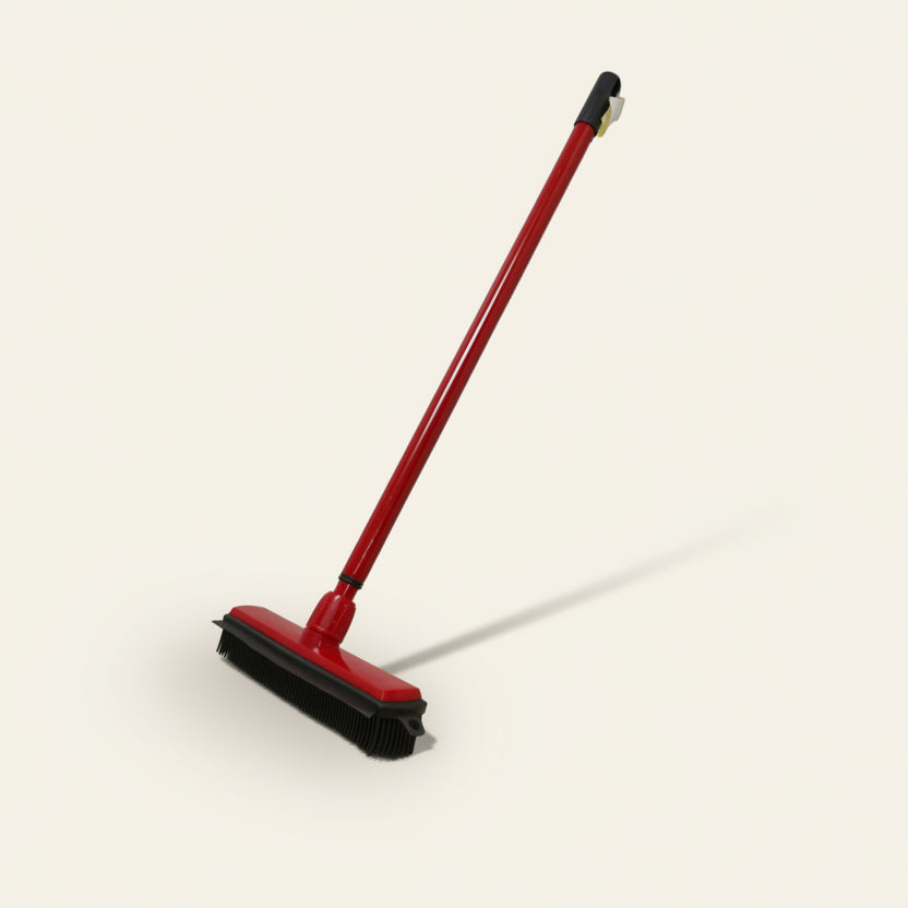 Rubberen bezem met wisserlip en telescoopsteel - 30 cm