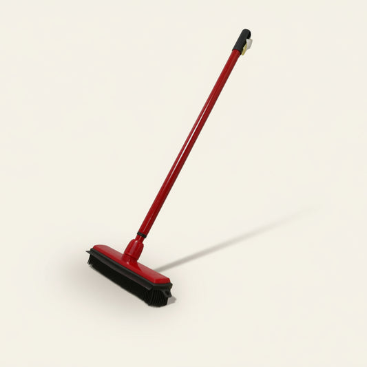 Rubberen bezem met wisserlip en telescoopsteel - 30 cm