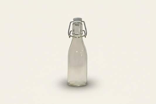 Beugelflesje met porseleinen dop - Glas (200ml)