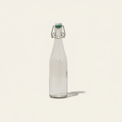 Beugelfles met porseleinen dop - Glas (1/2 liter)