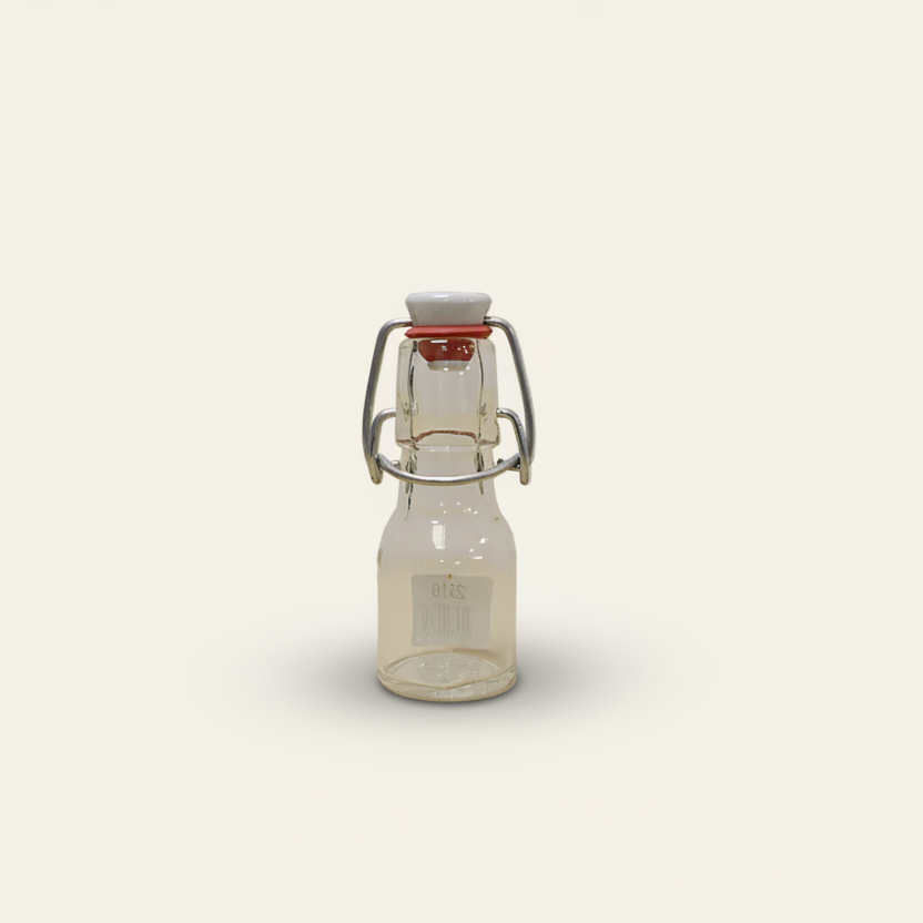 Beugelflesje met porseleinen dop - Glas (50 ml)