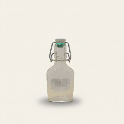 Beugelflesje plat model - Glas (100 ml)