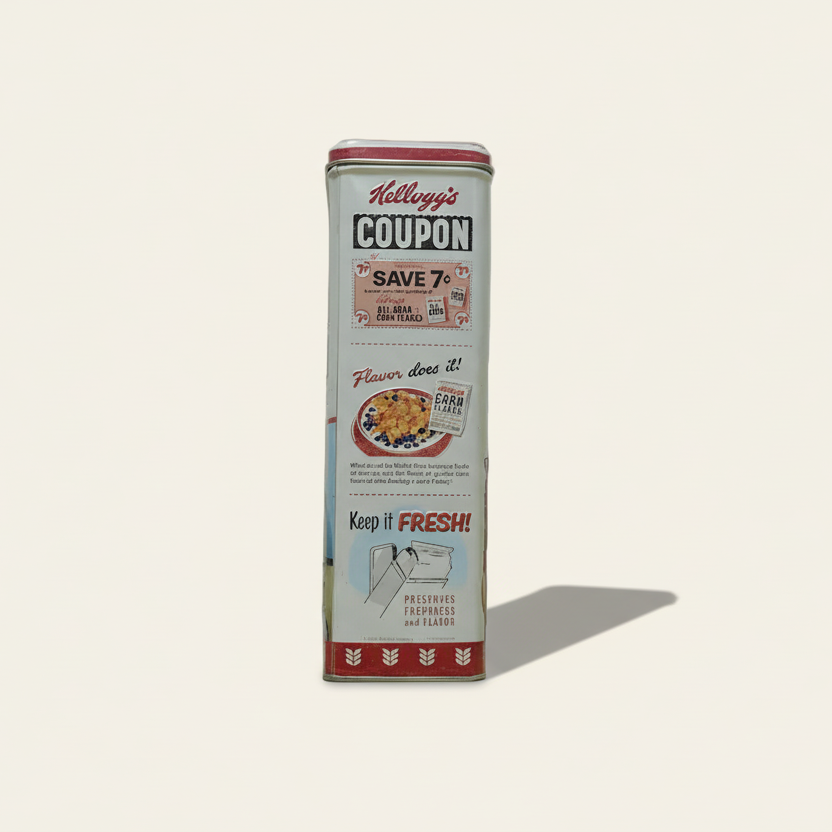 Bewaarblik kellogg's - retro corn flakes design