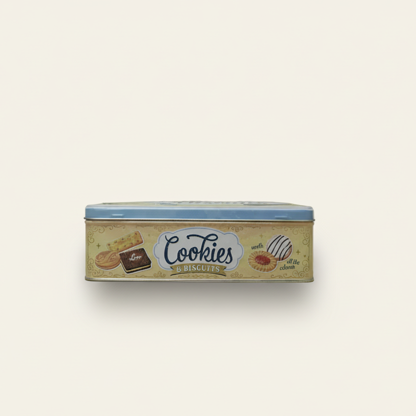 Bewaarblik plat - 'cookies & biscuit' (luchtdicht)