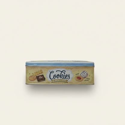 Bewaarblik plat - 'cookies & biscuit' (luchtdicht)