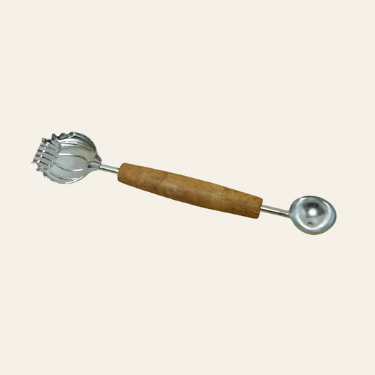 Boterkruller & bolletjeslepel - hout & metaal