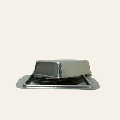 Botervloot rvs vierkant houdt boter netjes - 250 gram