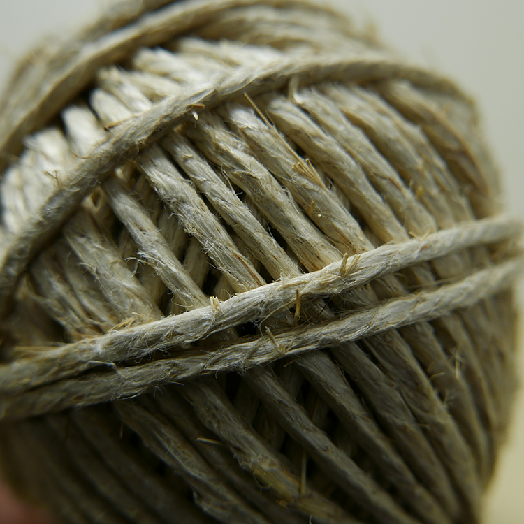 Cordel touw 3-draads - vlas/hennep (500 gram)