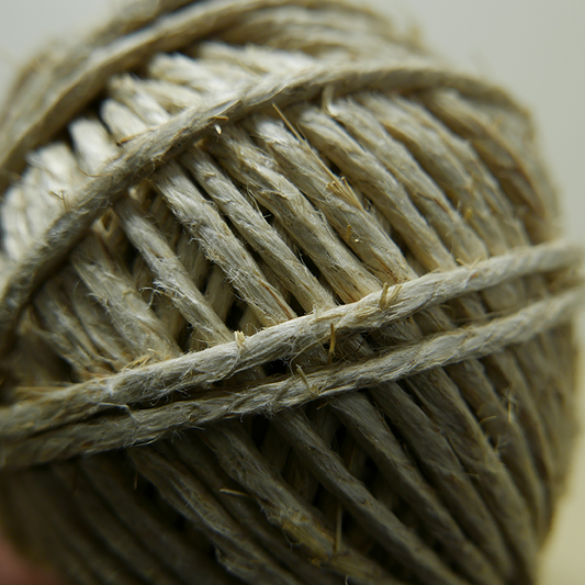 Cordel touw 3-draads - vlas/hennep (500 gram)