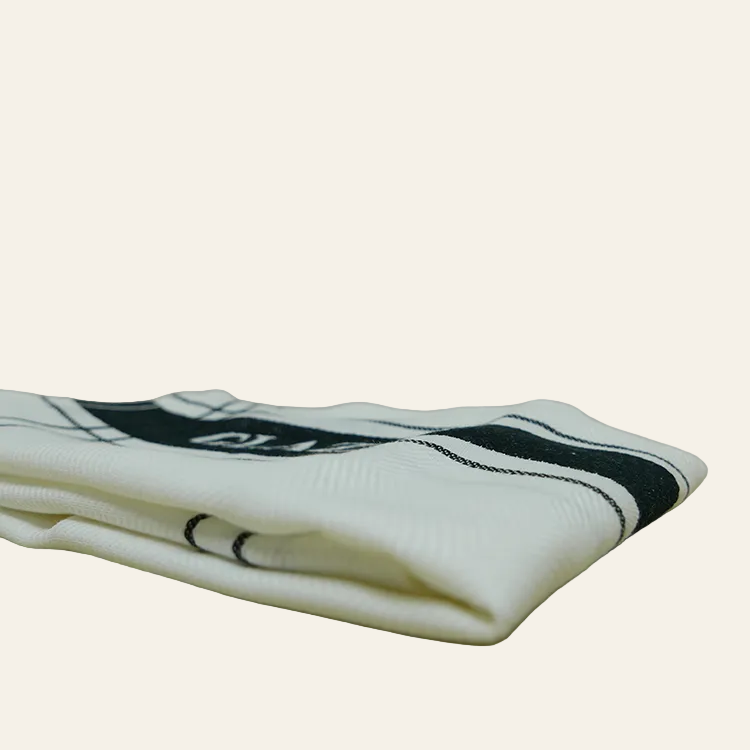 DDDDD glazendoek zwart-wit - 60 × 65 cm