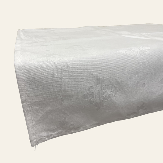 Damast servet franse lelie wit - 6 stuks
