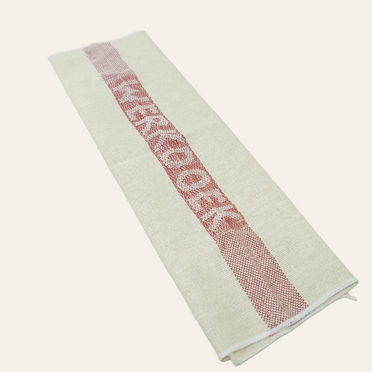 De ouderwetse werkdoek met rode band - 100% katoen