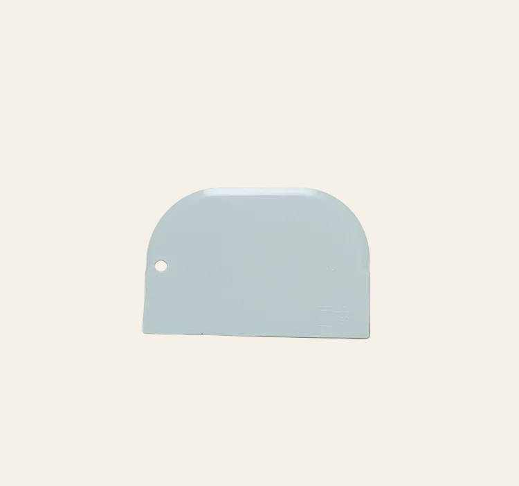 Deegkrabber & schraper - nylon wit (15 x 10 cm)