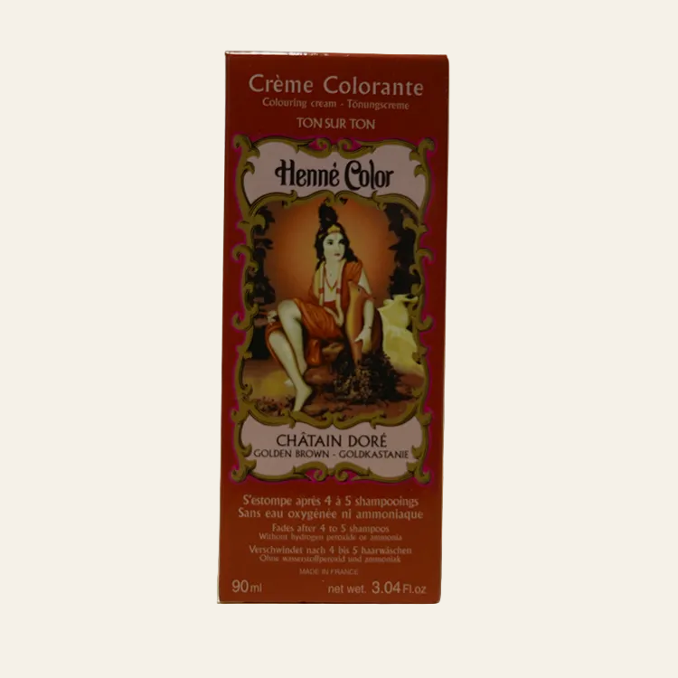 Henna crème colorante goudkastanje (châtain doré) - 90ml