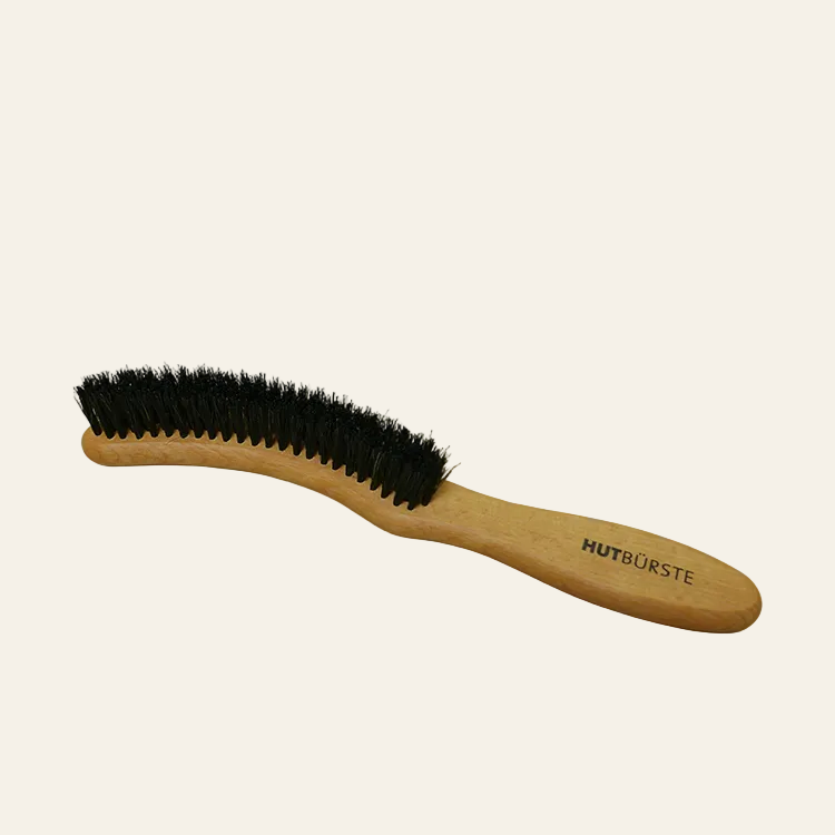 Hoedenborstel - zwart haar & geolied beukenhout (24 cm)