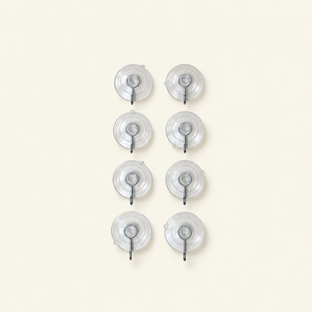 Transparante zuignaphaakjes – 8 stuks
