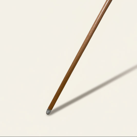Luxe gelakte houten steel met schroefdraad