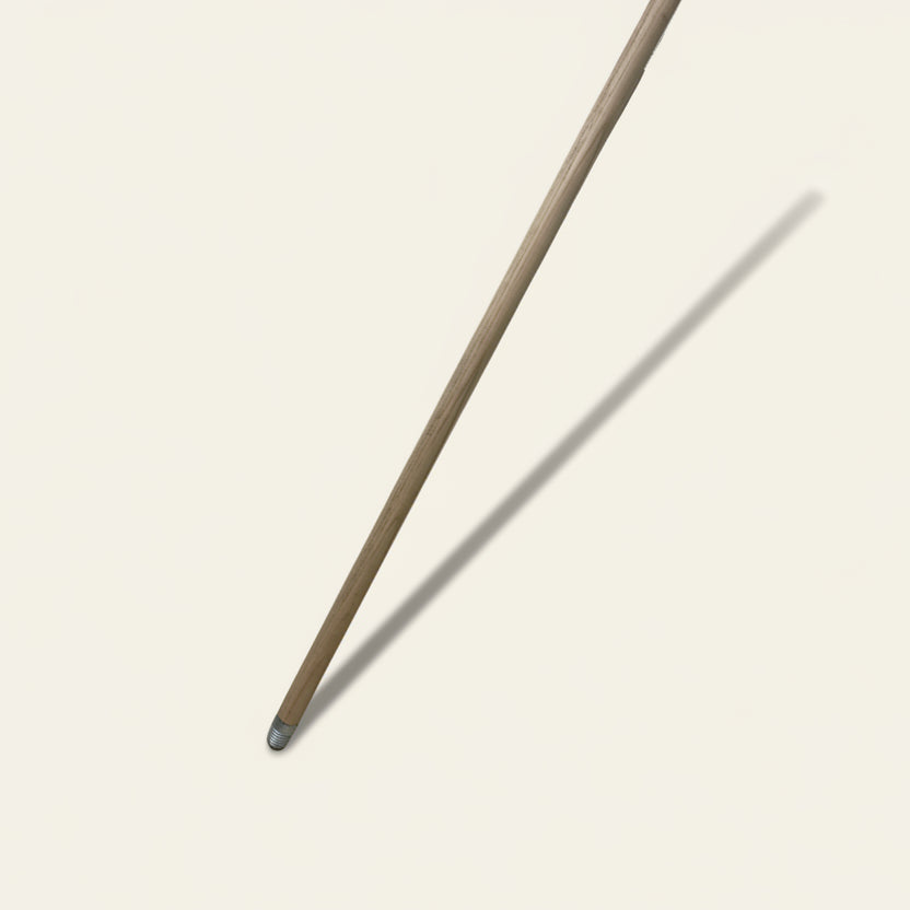 Houten steel met schroefdraad - 140 cm