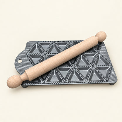 Ravioli set driehoek - aluminium - 24 stuks