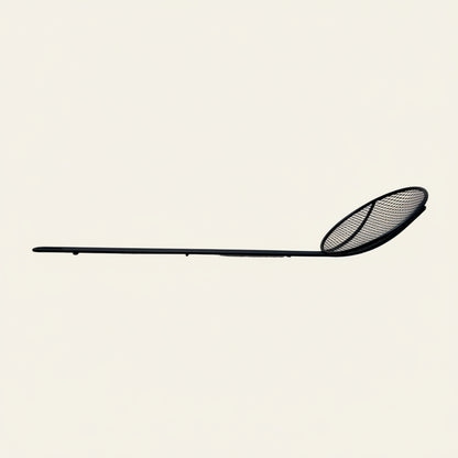 Zwarte metalen schuimspaan – 12 cm