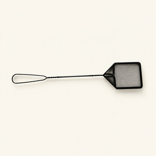 Zwarte vliegenmepper met draadsteel – 53,8 cm