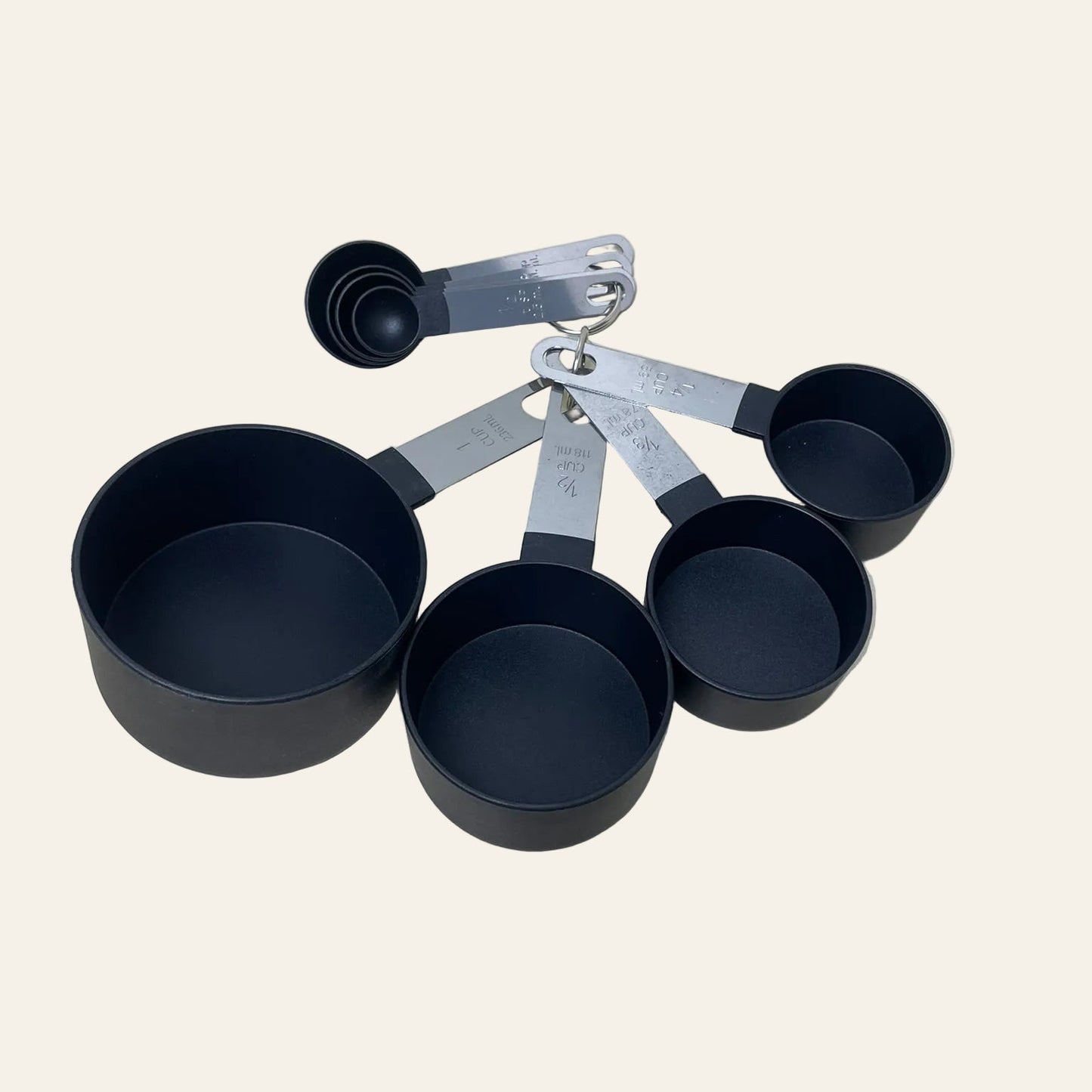 Maatbeker & Lepeltjes set - 8-delig (2 sets)