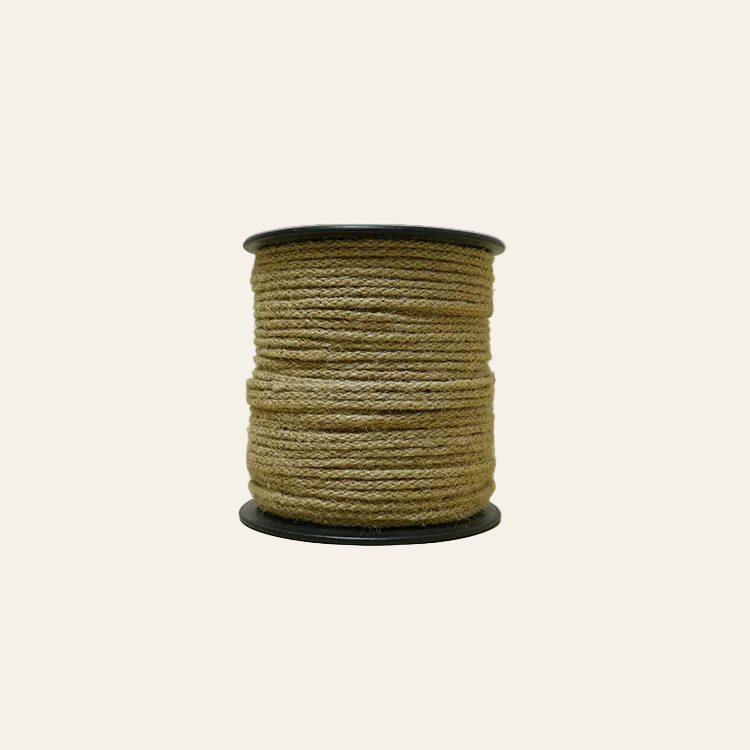 Jute gevlochten koord 3 mm - jute (100 meter)