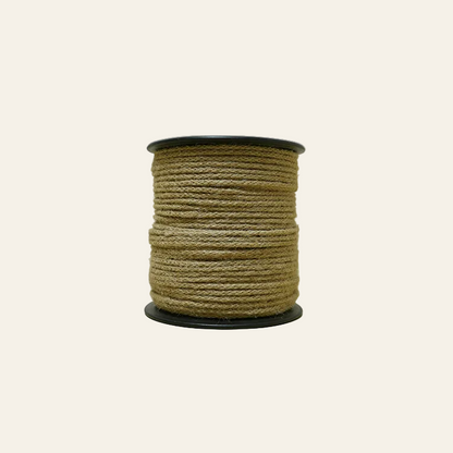 Jute gevlochten koord 3 mm - jute (100 meter)